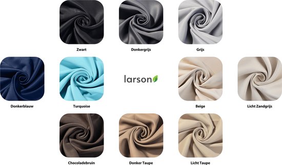 Larson - Luxe effen blackout gordijn - met ringen - 1.5m x 2.5m - Donkerblauw