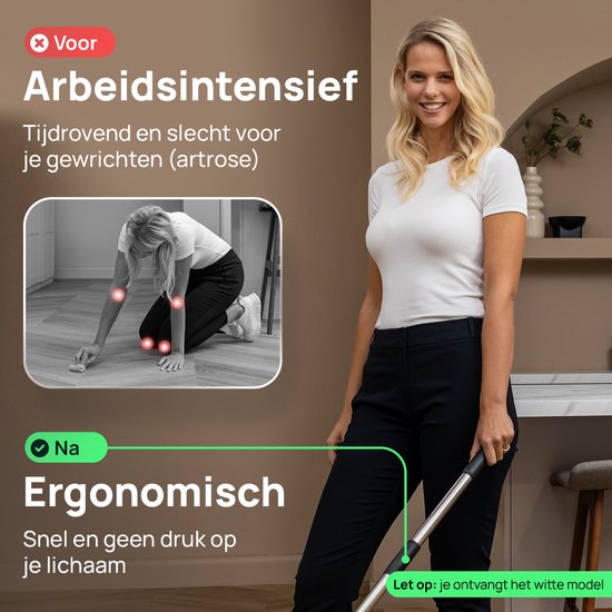 Skrub Elektrische Schoonmaakborstel - Schrobborstel met steel voor Badkamer - 8 opzetstukken