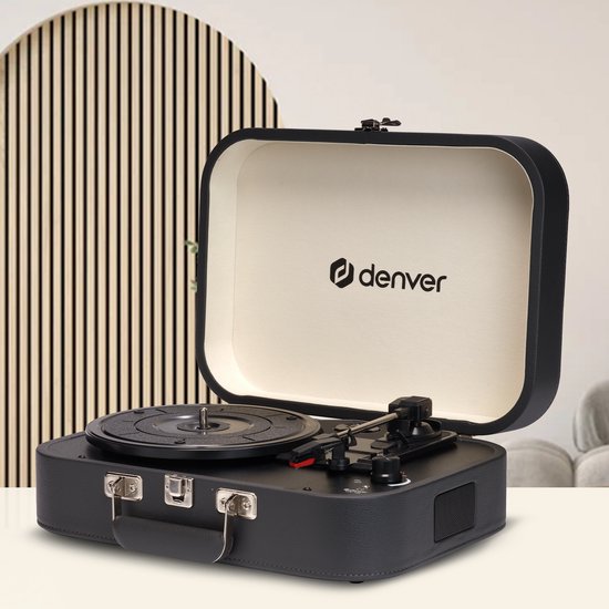 Denver Platenspeler - Ingebouwde Speakers en Versterker - Incl. PC Software - Auto-stop - Retro - VPL130