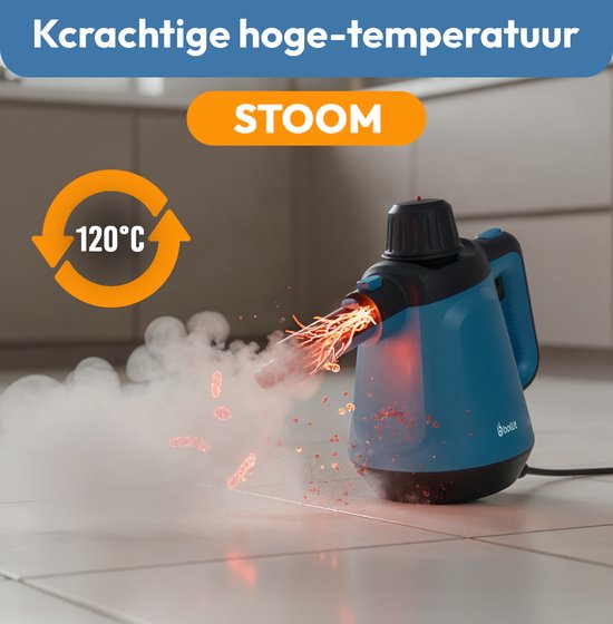 BOLLIT 1200W Stoomreiniger - Handstoomreiniger - 3.5 Bar - Handstomer - Vlekkenreiniger - Steam Cleaner - Tapijtreiniger - Stoomreinigers - Extra Krachtig Stoomapparaat: Vloer, Bank, Keuken Badkamer & Tapijt Reinigen - Incl. Opbergtas