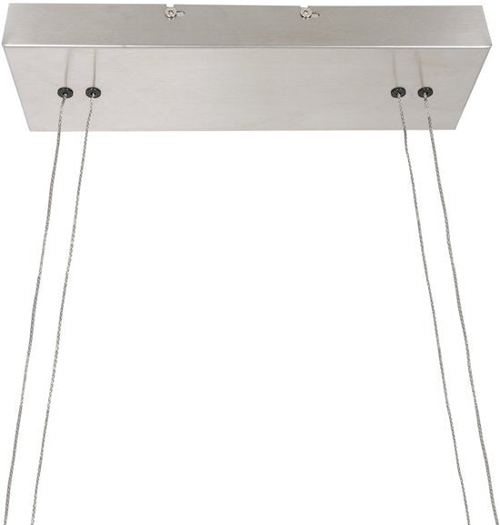 Hanglamp Profilo 3318ST van Steinhauer van staal, 150 cm breed, hoogte instelbaar van 110 tot 170 cm, 2100 lumen, modern design voor binnengebruik