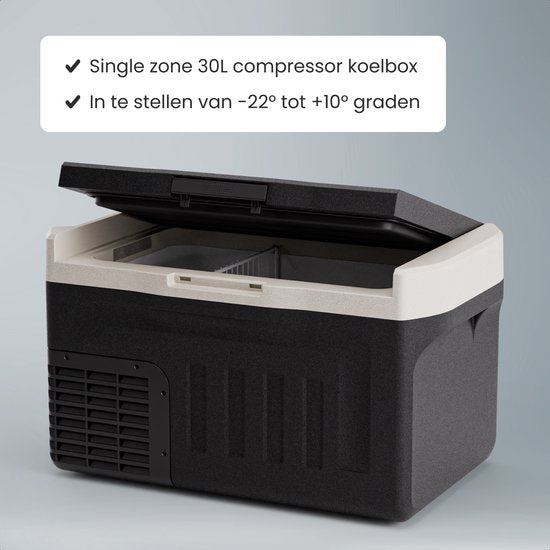 Auronic Elektrische Koelbox - Compressor - 30L - 12V en 240 volt - Camping Koelkast - Frigobox Auto - Groen