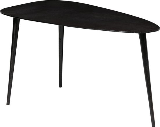 WOOOD Triangle Bijzettafel - Metaal - Zwart Nikkel - 49x89x49 - Set van 2