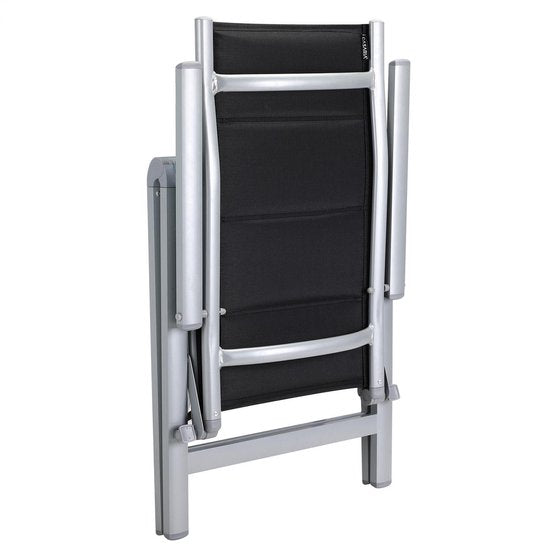 Casaria Tuinstoel Aluminium - 2 stuks Inklapbaar - Zilver
