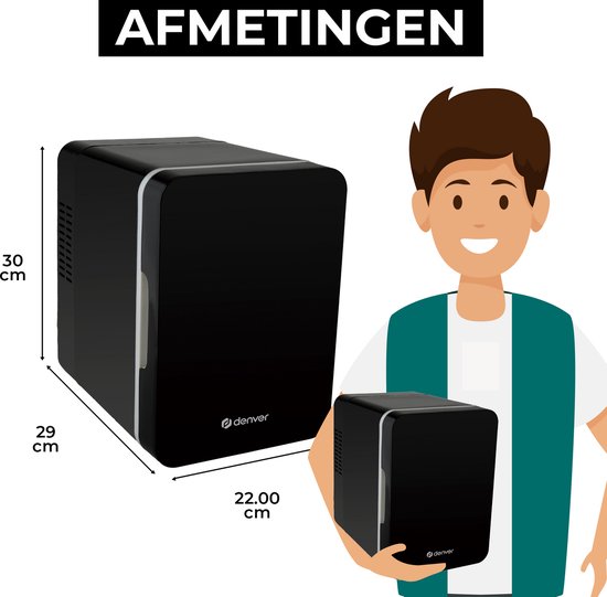 Denver Mini Koelkast - Koelen en Verwarmen - Skincare fridge - 12v Auto aansluiting - MFR404