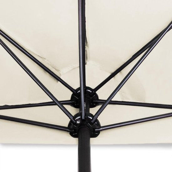Kingsleeve Parasol Halfrond - Ø 2,7m UV 50+ Bescherming - Beige