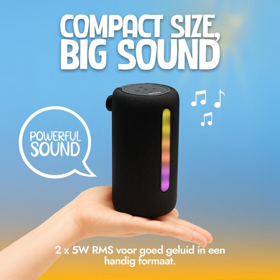 Denver Bluetooth Speaker Draadloos - Lichteffecten - Muziek Box - TWS Pairing - BTL330