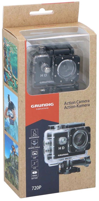 Grundig Action Cam Hd 720p - Kunststof