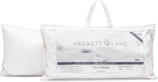 Heckett & Lane Box Hoofdkussen Platinum Anti-Allergie 80x80 cm – Wit – Extra Zacht & Ondersteunend – Verstelbare Vulling