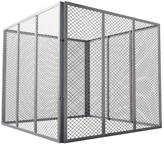 Metalen compostbak / Tuincompostbak / Bladkorf - Tuinafval - 450L - Zilver