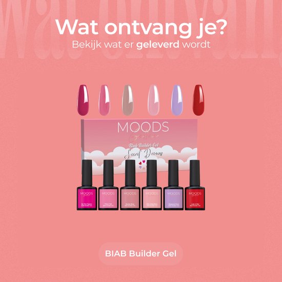 Moods Gellac BIAB - Builder in a Bottle – BIAB Nagel Builder Gel - Secret Dreams - HEMA & TPO Vrij