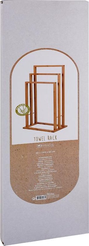 Made4Home - Handdoekrek Bamboe met 3 stangen - 40X24X82CM