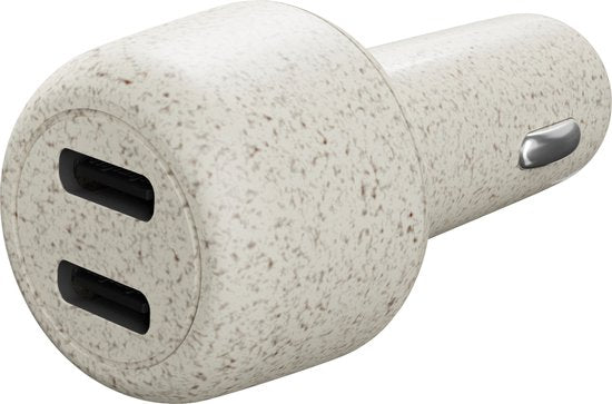 XtremeMac Autolader Dual USB-C - 25W - 20W - Wit (ECO)