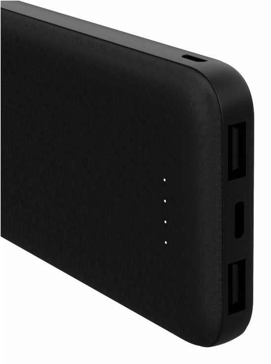 Denver Powerbank 10000 mAh - Met batterij indicator - USB - Micro USB - Universele Powerbank voor o.a. Apple iPhone / Samsung - Zwart - PBS10010B