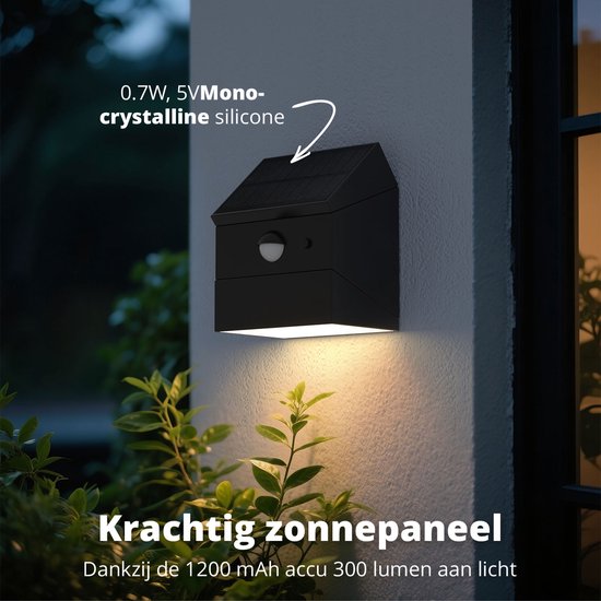 FlinQ Solar TwistCube 2-pack - Transformeerbaar in 4 vormen - Solar Wandlamp Buiten - Buitenlamp op Zonne Energie met Bewegingssensor - LED Tuinverlichting met Dag en Nacht Sensor - Buitenverlichting