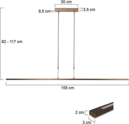Hanglamp Steinhauer Zelena LED - Brons