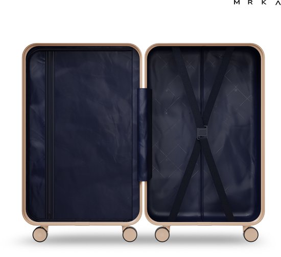 MRKA® Milano - Reiskoffer Medium (M) - Taupe - Koffers - Koffer - Koffer Groot - Koffer Ruimbagage - Koffer Medium - Koffer 20 KG - Suitcase - Valies - Polypropyleen Koffer - Lichtgewicht - TSA Slot - Cijferslot - 360° Wielen - 60x40x25cm – 60 Liter
