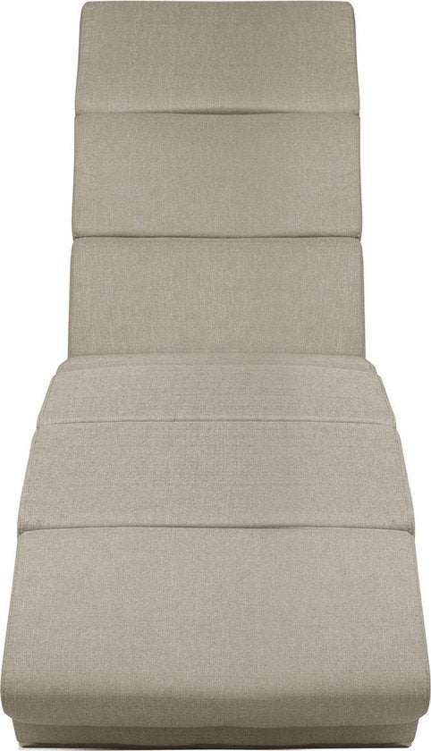 Casaria Relaxfauteuil London - Ligstoel Lounge Verchroomd - Sand