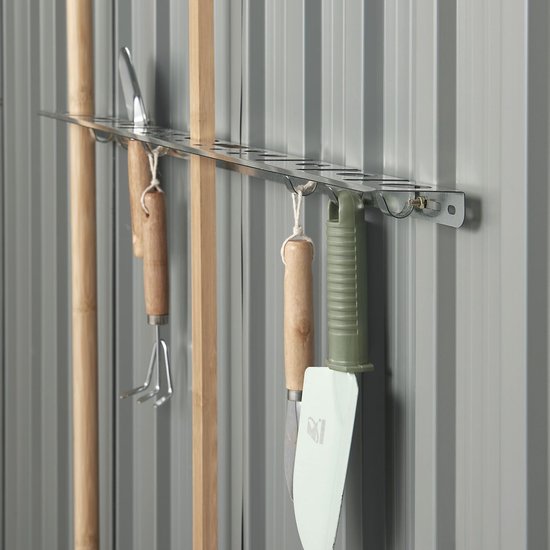 Metalen tuinhuis berging S - Antraciet - Incl. onderstel