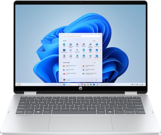 HP OmniBook 5 Flip 2-in-1 Laptop – 14" 2K Touchscreen – Intel Core i5 150U – 16 GB RAM – 512 GB SSD – Zilver