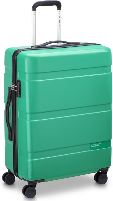 Delsey Paris x United Colors Of Benetton - Kofferset Now - 3 delig - Handbagage 34L + ruimbagage 65L en 93L – Groen