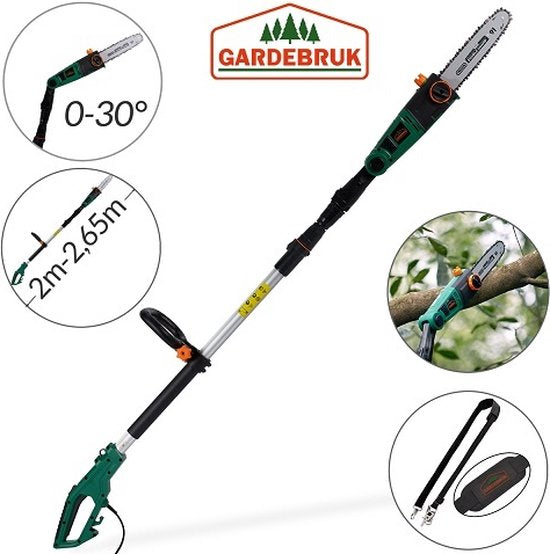 Gardebruk Kettingzaag ASX 900 750 W – Telescopische – Groen/Zwart