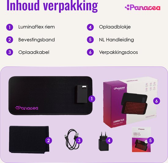 TheraFlex Infraroodlamp Infrarood Riem Rugband Rood Licht Therapie - Spieren & Gewrichten - Onder Rugpijn