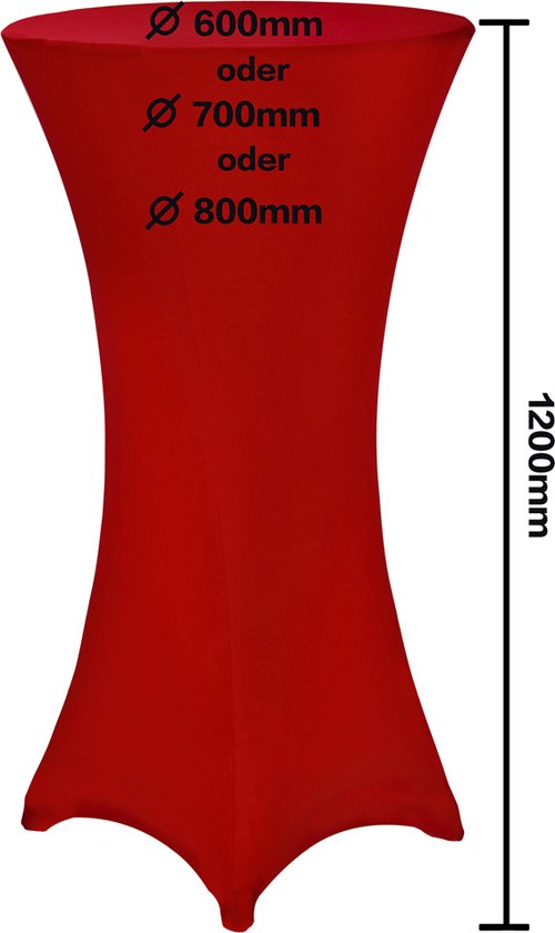 Deuba Statafel tafelhoes bordeaux Ø70cm