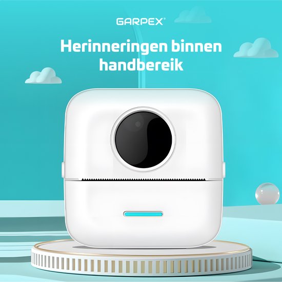 Garpex® Mini Printer – Pocket Fotoprinter – Draagbaar – Incl. Papier & Accessoires