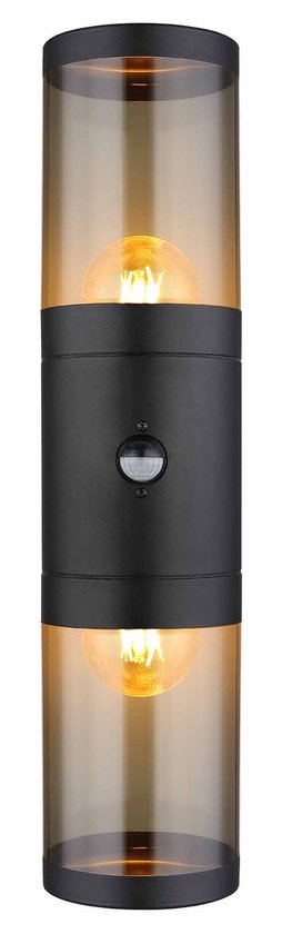Globo wandlamp Xeloo - zwart - metaal - 32014-2BSS
