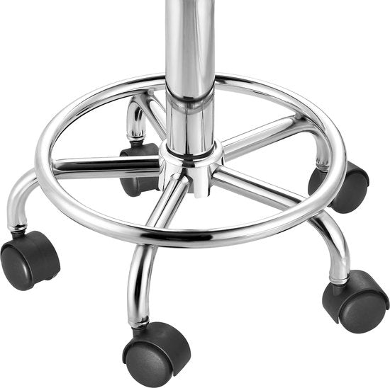 Rolkruk - Hoogte Verstelbaar 360° Draaibaar - 51-65cm Zithoogte Grijs