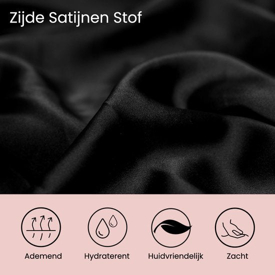Beyeza Luxe Bonnet XL - Satijnen Slaapmuts - Haarverzorging - Haarnetjes - Elastisch - Satijn - 2 Stuks