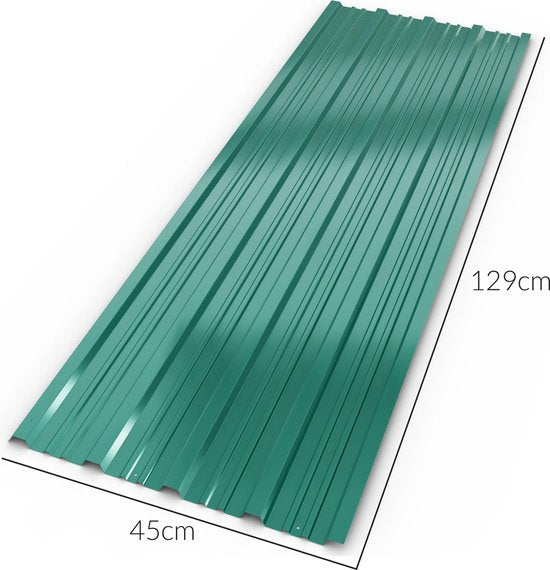 Gardebruk Dakplaten – afm. 129 x 46cm = 7m² - 12 stuks Groen