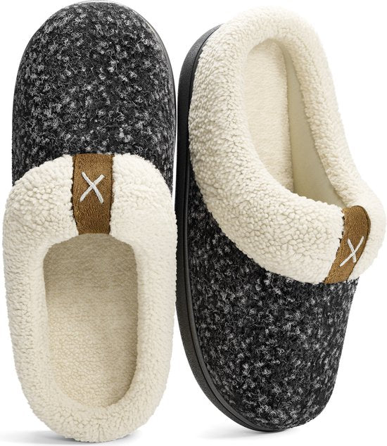 Pantoffels Dames - Sloffen - Maat 38/39 - Zwart - Anti-slip - Comfeet
