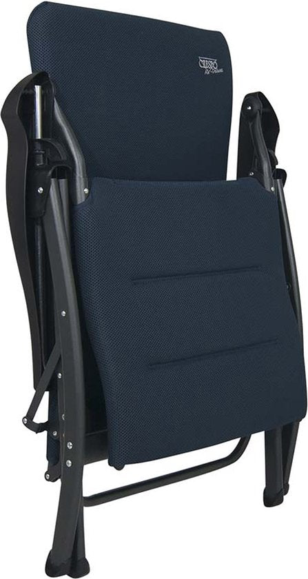 Crespo Relaxstoel - AP/242 - Air-Deluxe - Ergonomisch & Inklapbaar - Met Hoofdkussen - Blauw