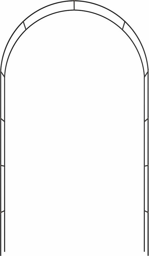 Gardebruk Rozenboog zwart 240x140x37cm