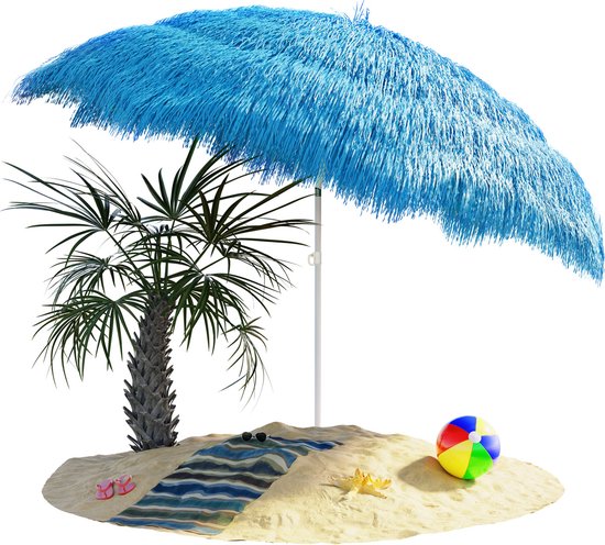 Kingsleeve Parasol Hawaii - 160cm Rond - Blauw