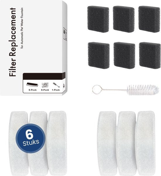 Filters geschikt voor Gologi drinkfontein 2.0 - Filter Navulling - Smart Drinkfontein - 6 Stuks