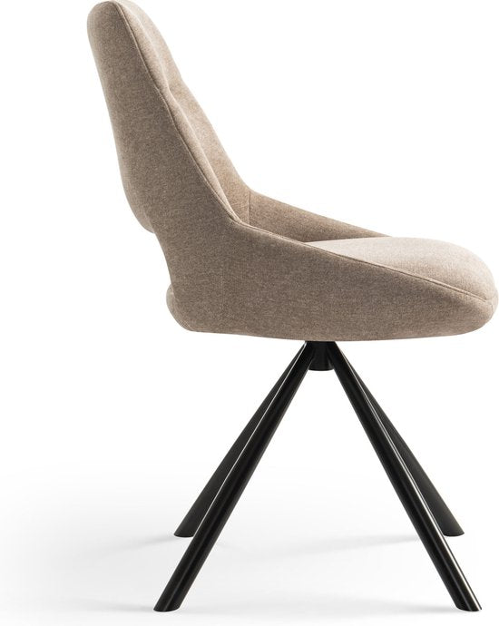 Furnihaus Eetkamerstoelen set van 2 - Tosca - Taupe - Stof
