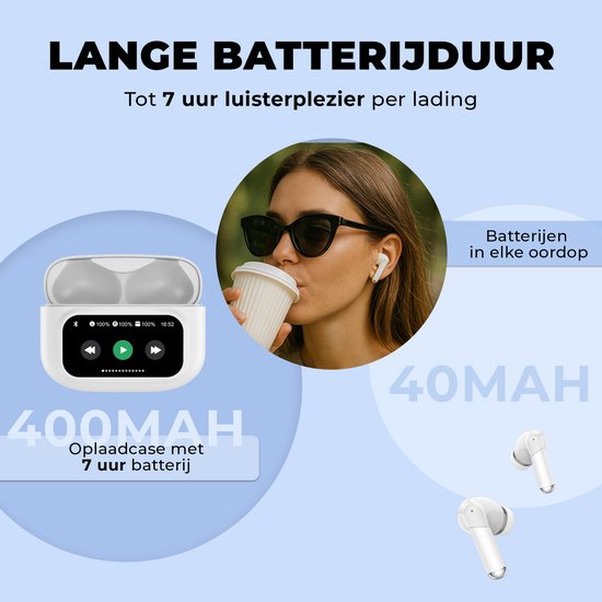 Denver Draadloze Oortjes Bluetooth - ANC (Active Noise Canceling) - Oordopjes - Touchscreen - TWD305
