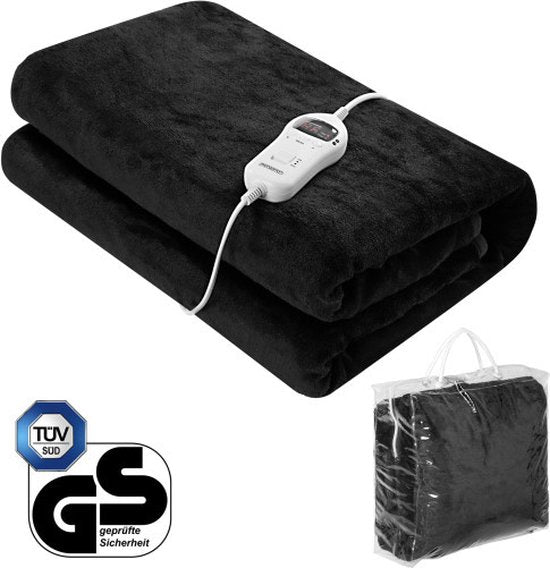 Elektrische Deken Koraal Fleece Antraciet 180x130ccm