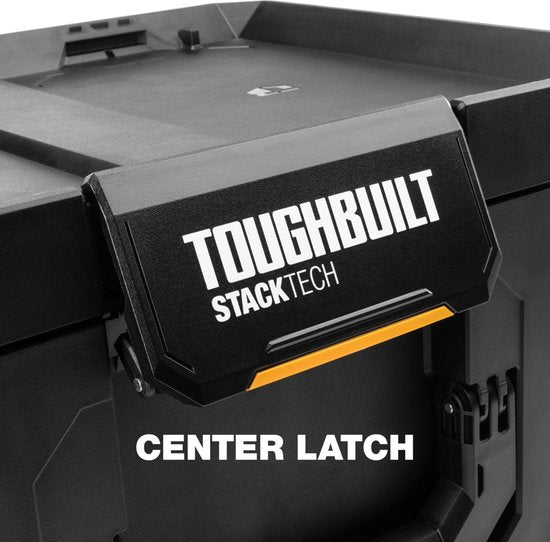 Toughbuilt StackTech Set Gereedschapskist Opbergruimte met wielen 3 st. ( TB-B1S3-B70R ) IP65 + 2x StackTech Gereedschapskist Zwart