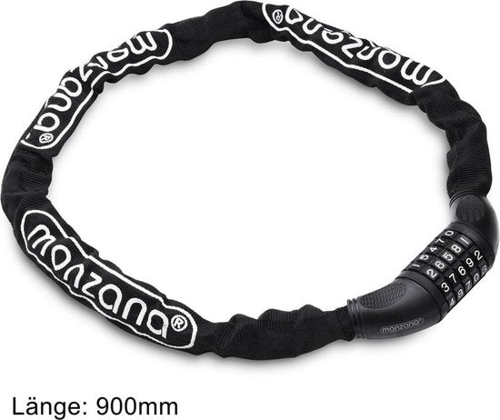 Monzana Fietsslot 90cm - met Numerieke Code en Sterke Ketting