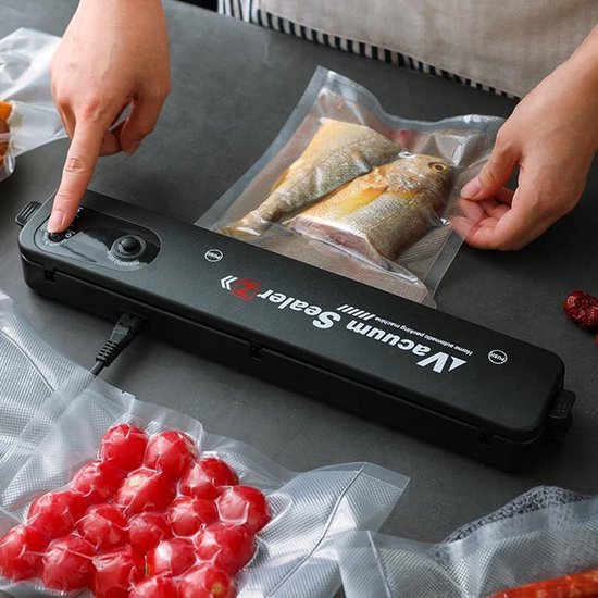 BestHome – Vacumeermachine – Inclusief 15 Vacumeerzakken – Voorzien Van 4 Standen En LED Bedieningspaneel En BPA-Vrij Design – Voor Voedselbewaring En Sous-Vide – Zwart Kunststof