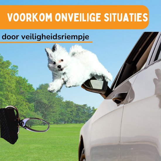 By Cee Cee Luxe Hondenmand Auto – Autostoel Hond – Zacht en Stijlvol - Hondenstoel - Met veiligheidsriempje - Donkergrijs Autozit