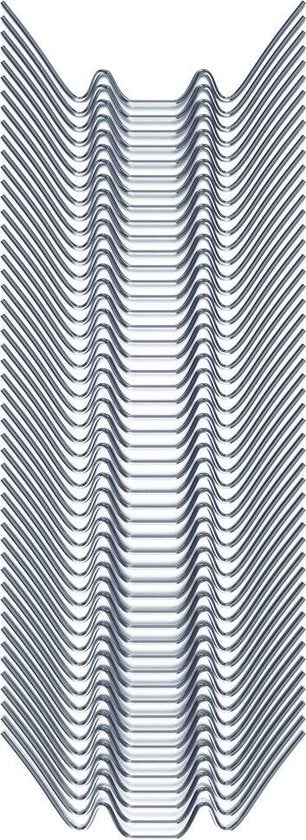 Deuba Broeikas Glasklemmen – 100 Stuks 85x30mm – RVS Zilver