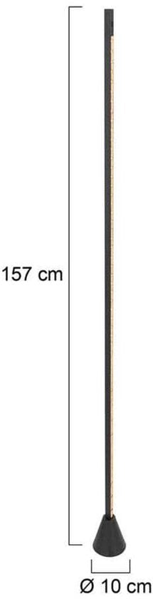 Steinhauer - vloerlamp - LuzHaz - zwart - metaal - Ø 10cm - LED - 4133ZW