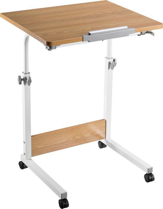 Laptoptafel verrijdbaar bureau - lessenaar - hoogte verstelbaar 68 - 96 cm