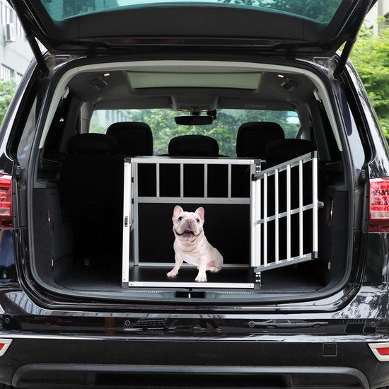 Cadoca Honden Transportbox M – Aluminium – 70x54x51cm Afsluitbaar