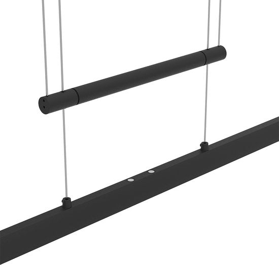 Hanglamp Profilo 3318ZW Zwart 150 cm breed Hoogteinstelbaar van Steinhauer van metaal, kunststof en elektronica